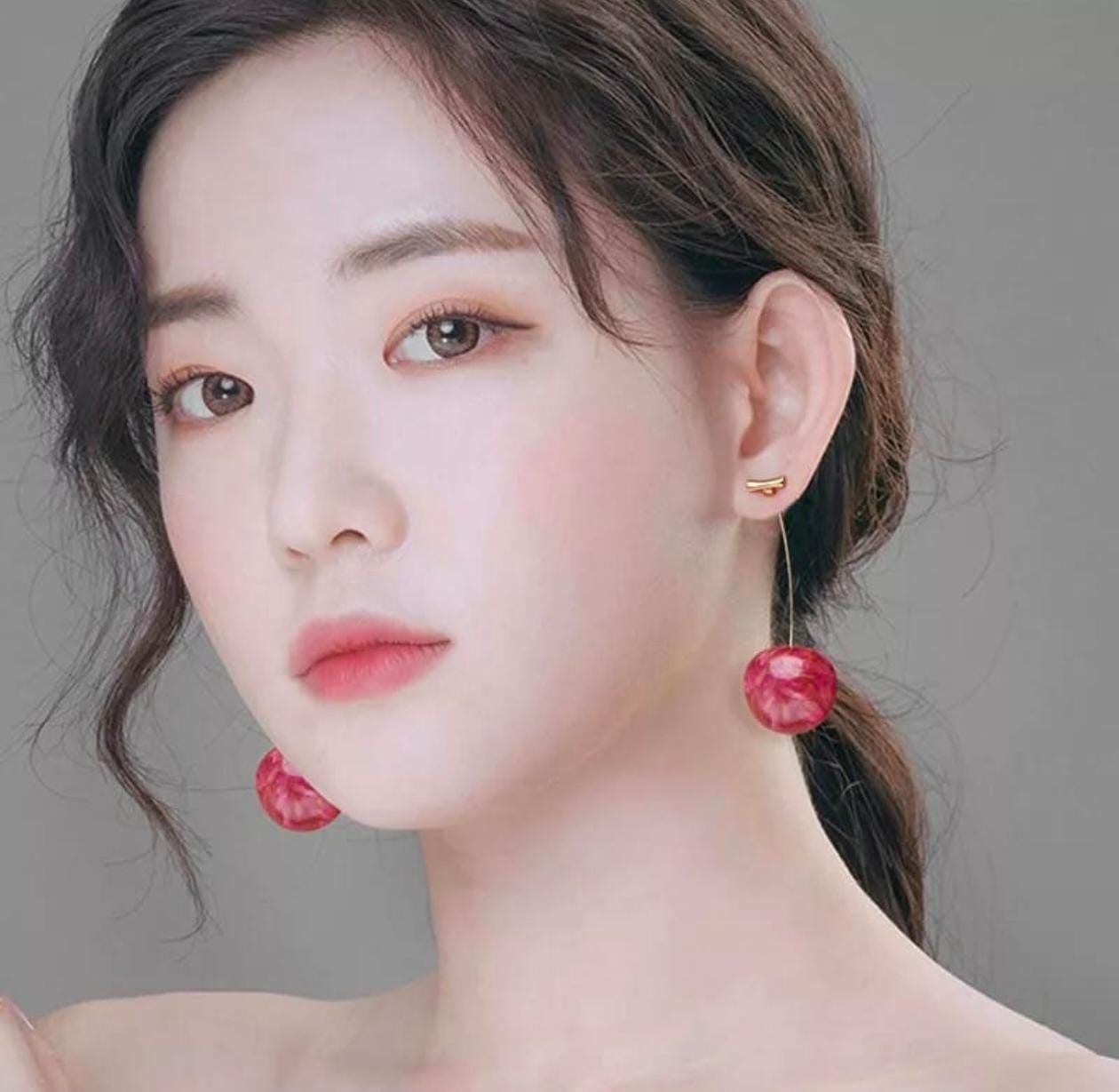 Cherry Blossom Drop Earrings – Playful & Elegant Statement