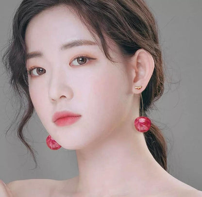 Cherry Blossom Drop Earrings – Playful & Elegant Statement