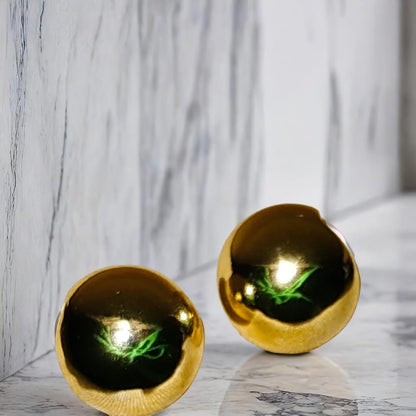 Classic Gold Dome Stud Earrings – Bold & Timeless Elegance